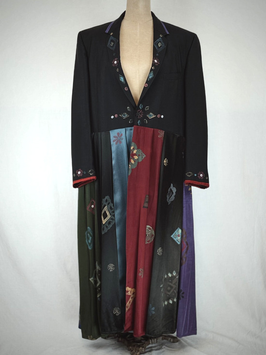 Staley Gretzinger Jackets & Blazers - Vintage 90's Staley Gretzinger Black Long Jacket Artwear #50201 One Size